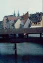 Fine wooden bridge spanning one of Nurembergs canals.